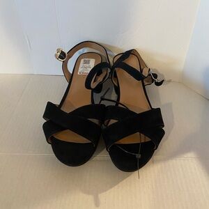 Aerosoles Black Suede Platform Size 9.5 W